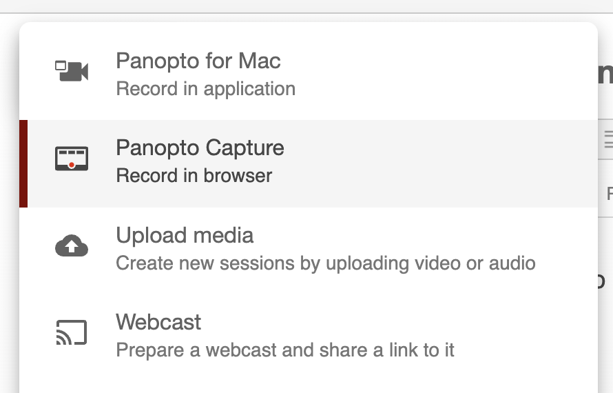 Click Panopto Capture